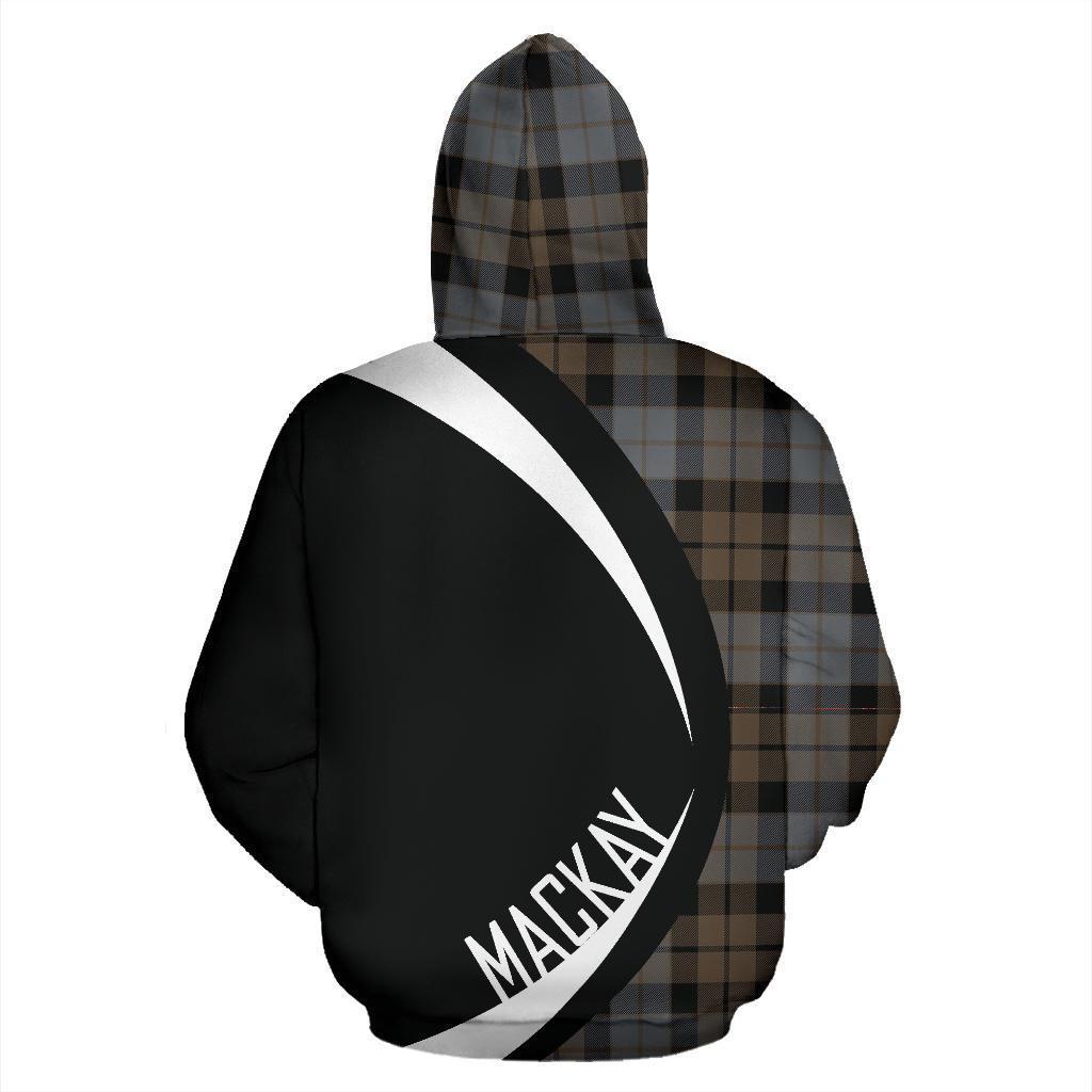 Printivon Mackay Weathered Tartan Crest Hoodie Circle Style