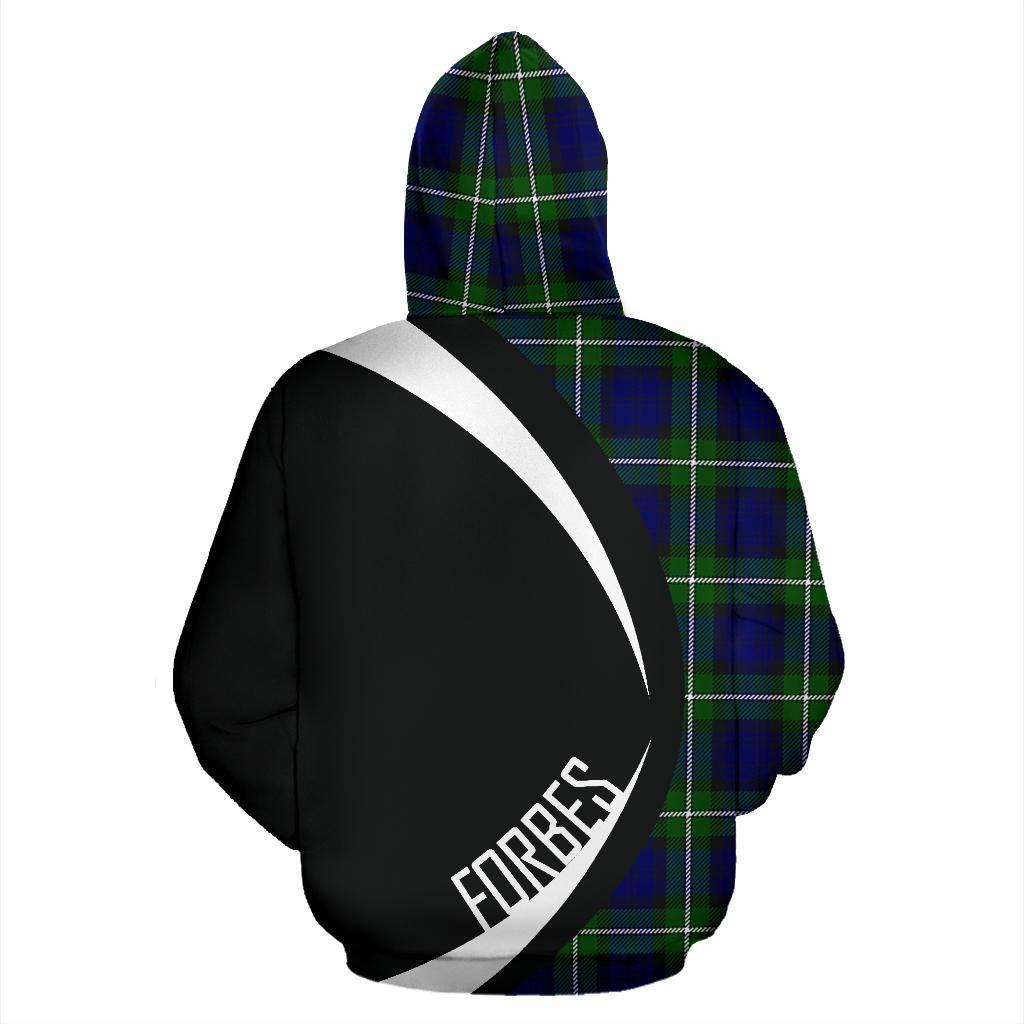 Printivon Forbes Modern Tartan Crest Hoodie Circle Style