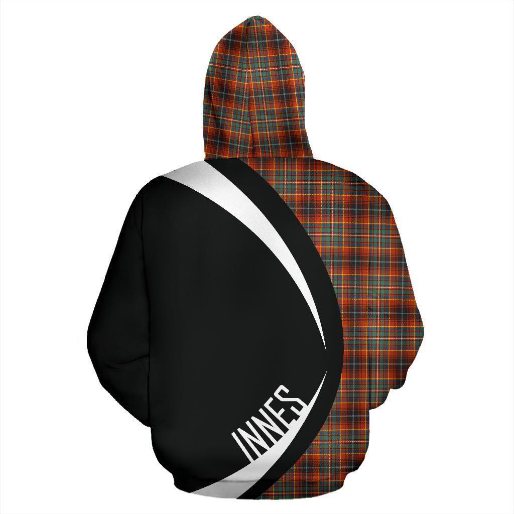 Printivon Innes Ancient Tartan Crest Hoodie Circle Style