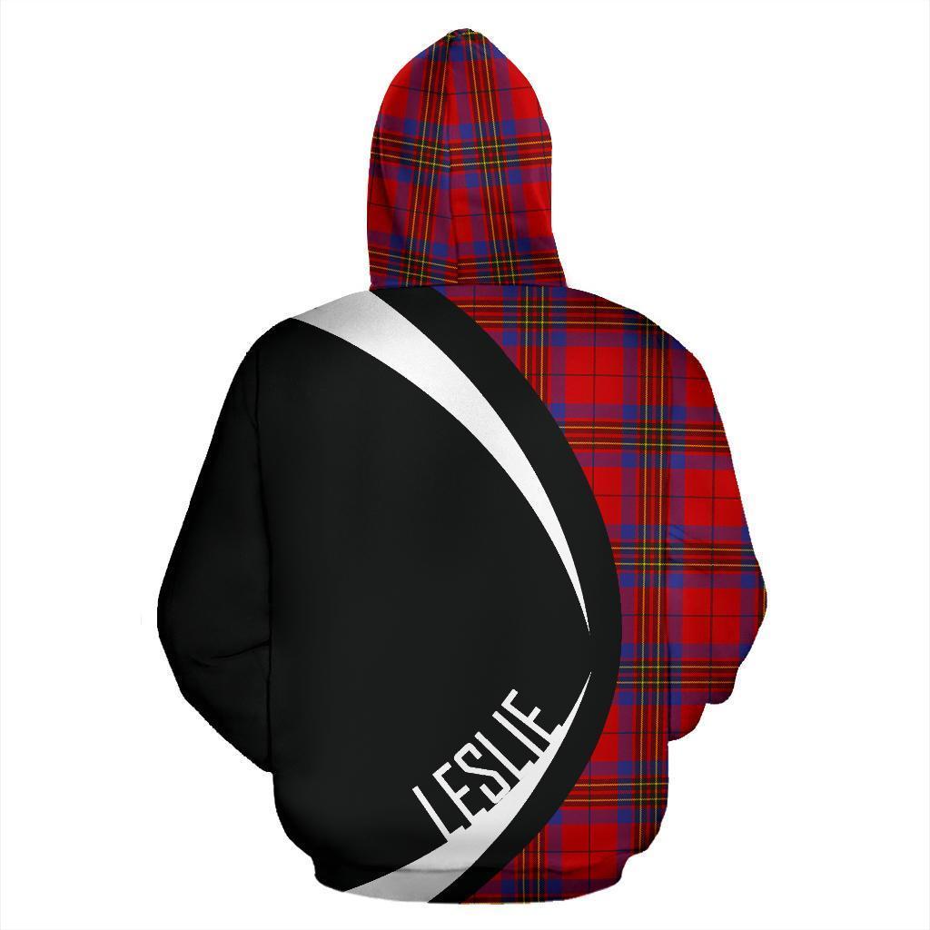 Printivon Leslie Modern Tartan Crest Hoodie Circle Style