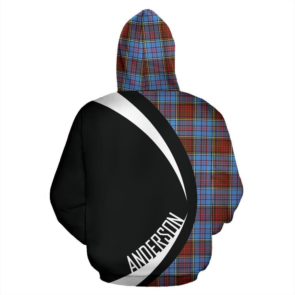 Printivon Anderson Modern Tartan Crest Hoodie Circle Style
