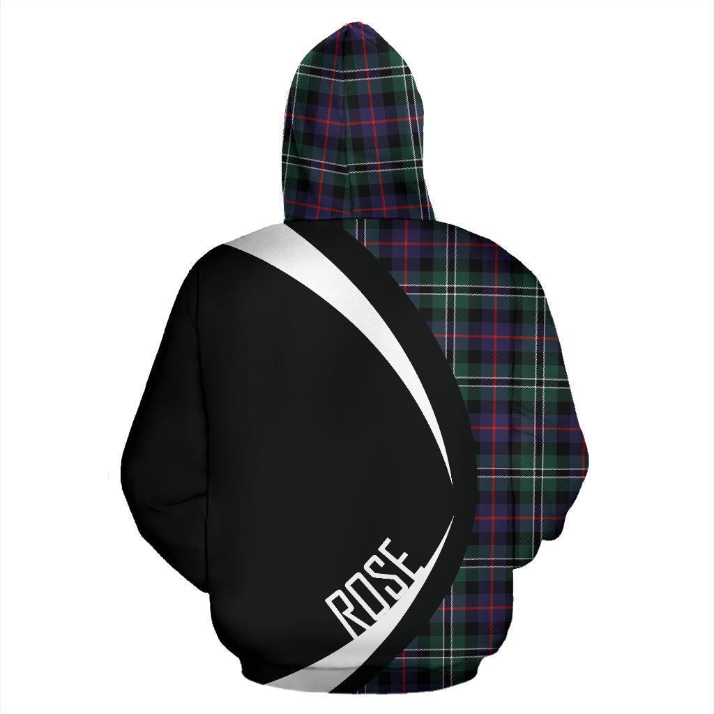 Printivon Rose Hunting Modern Tartan Crest Hoodie Circle Style