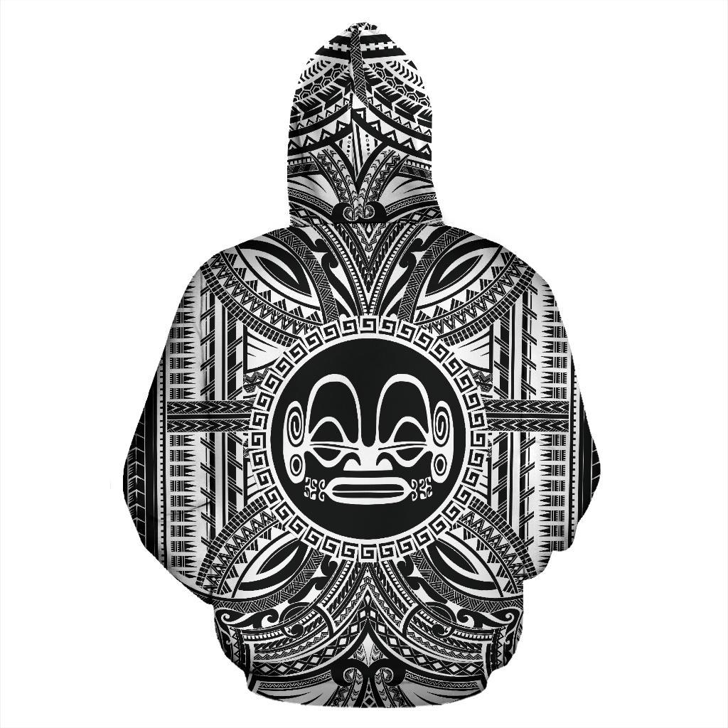 Marquesas Islands ll Over Hoodie Marquesas Islands Coat Of rms Polynesian White Black