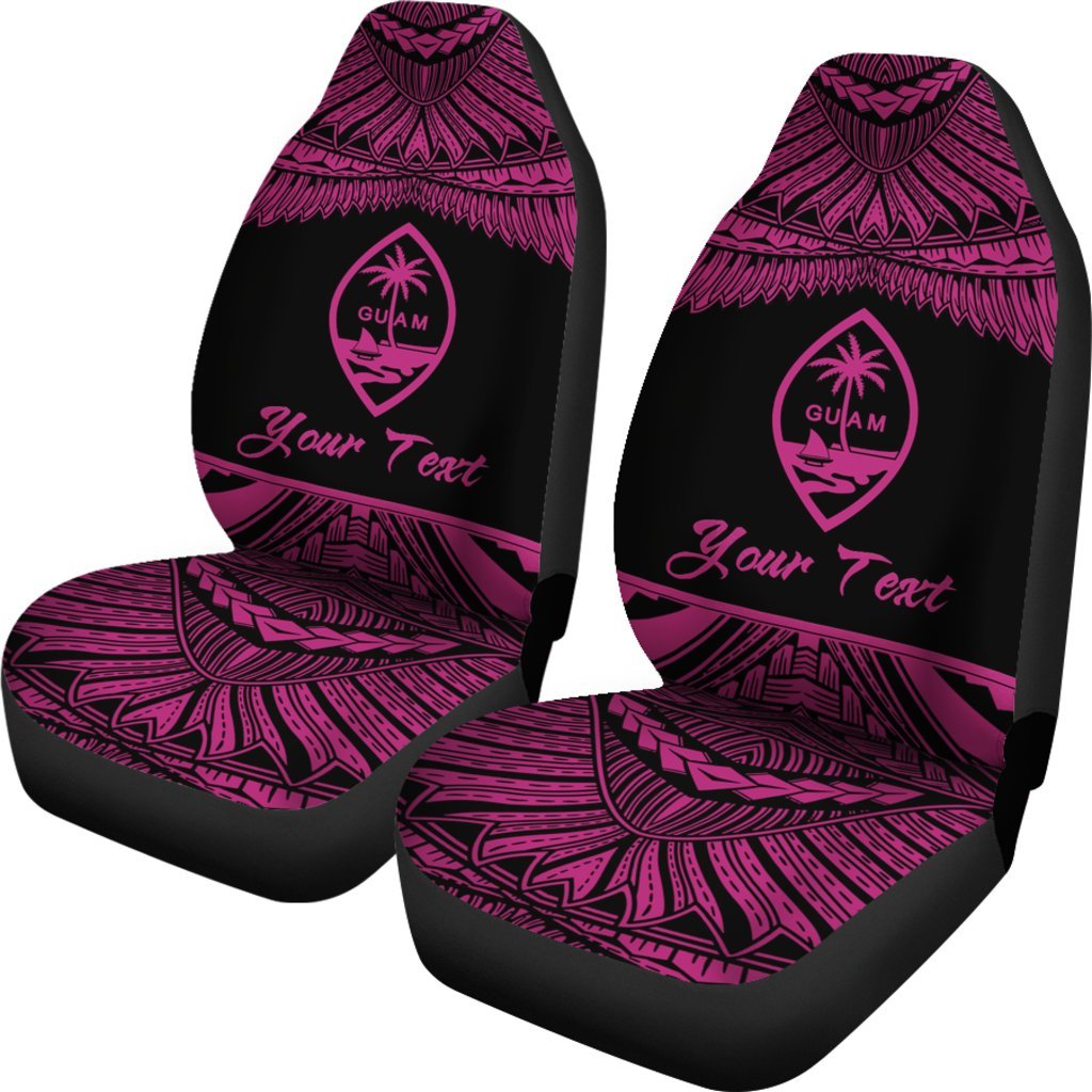 Guam Polynesian Custom Personalised Car Seat Covers Pride Pink Version