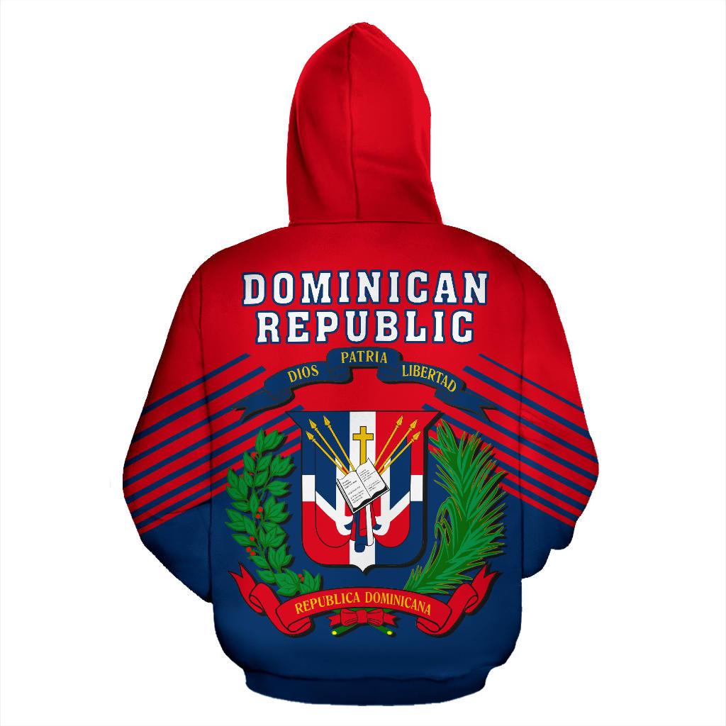 Dominican Republic Hoodie Stripes Style