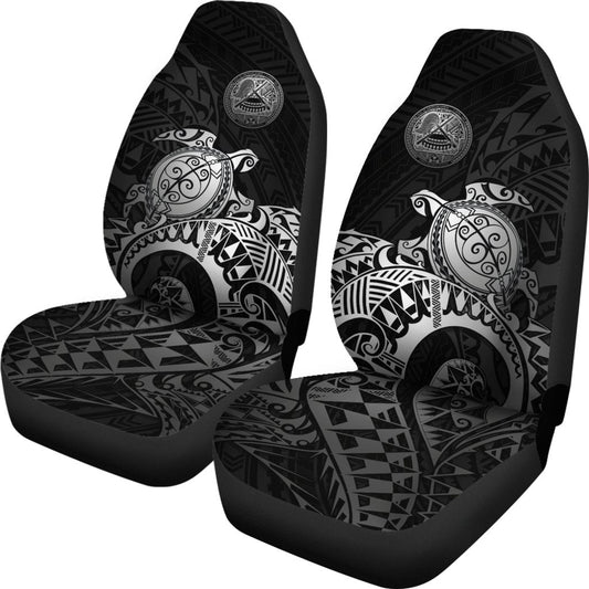 American Samoa Car Seat Covers American Samoa Seal Turtle (Silver)