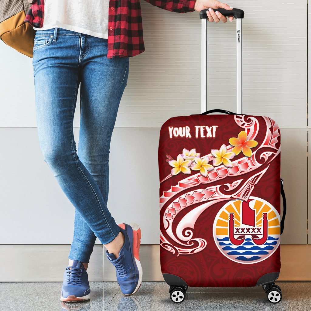 Tahiti Personalised Luggage Covers Tahiti Seal Polynesian Patterns Plumeria