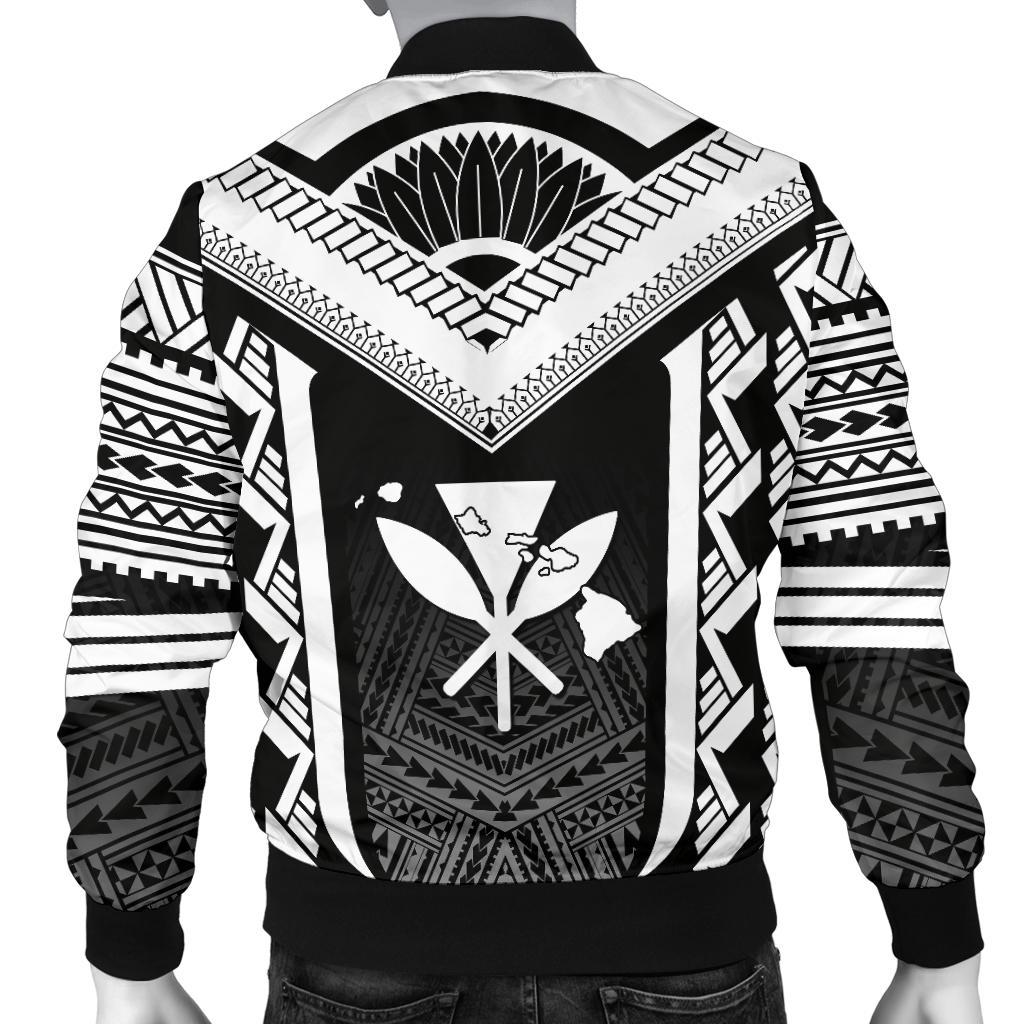 Hawaiian Kanaka Polynesian Men's Bomber Jacket Active White