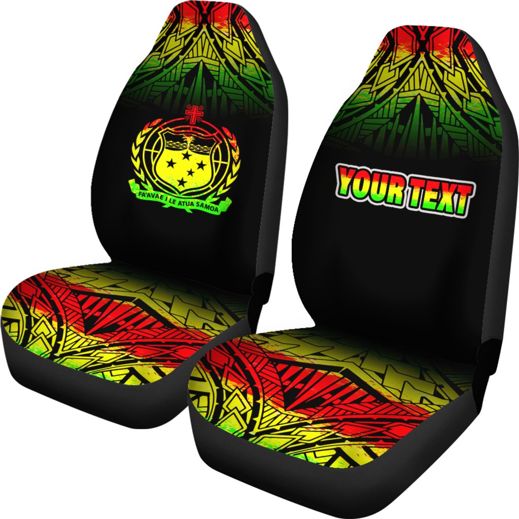 Samoa Custom Personalised Car Seat Covers Samoa Coat Of Arms Fog Reggae Style