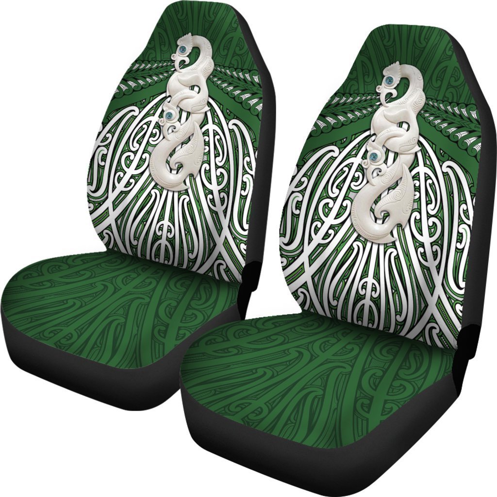 Maori Moko Tattoo Car Seat Cover, Manaia Pounamu