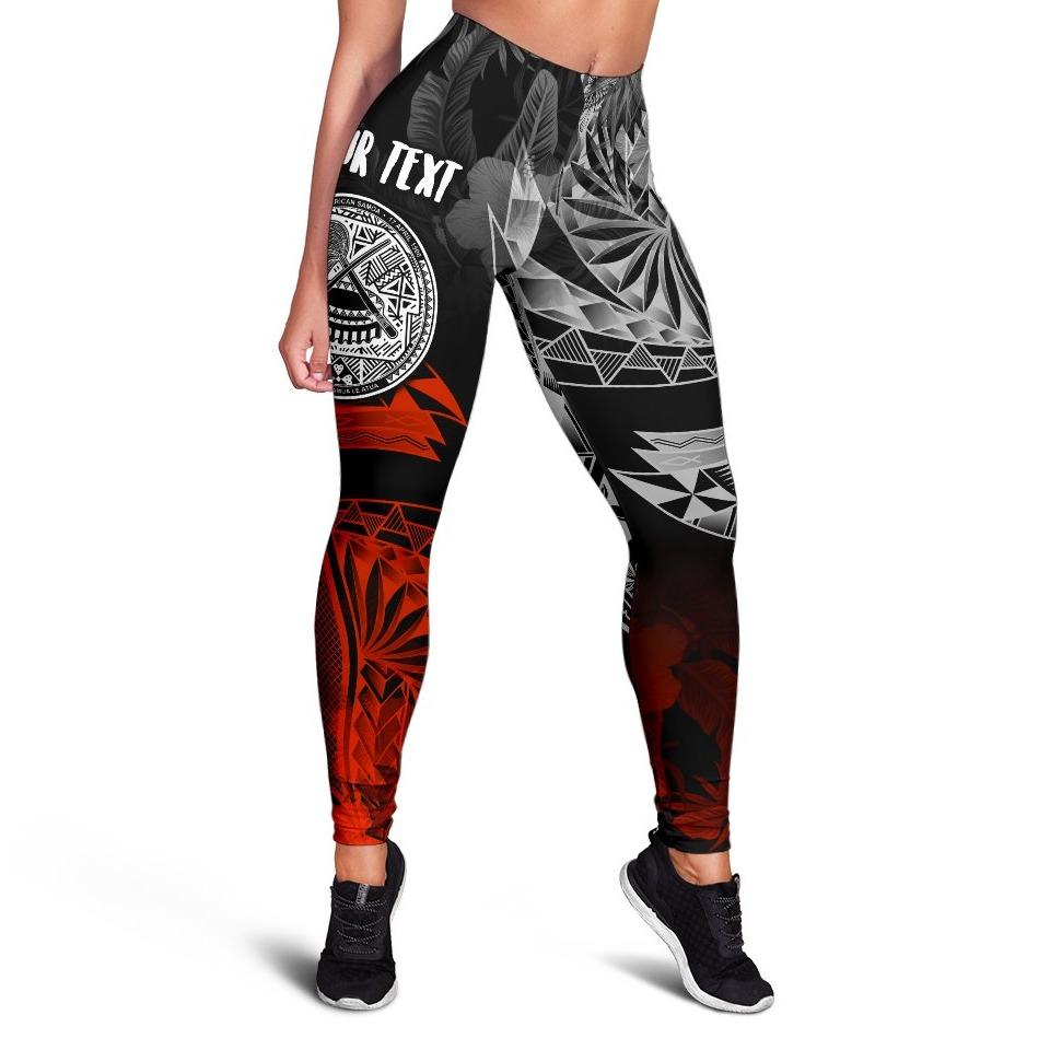 American Samoa Personalised Women's Leggings - Vintage Polynesian Style