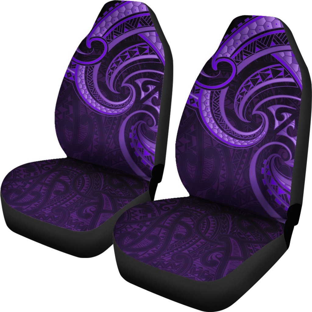 New Zealand Maori Mangopare Car Seat Covers Polynesian Purple