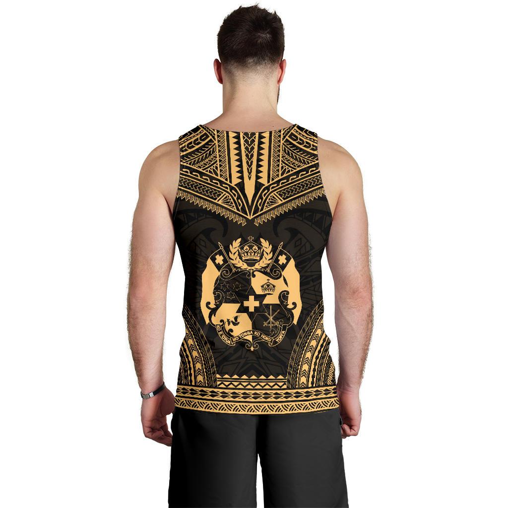 Tonga Men's Tank Top Polynesian Chief Gold Version