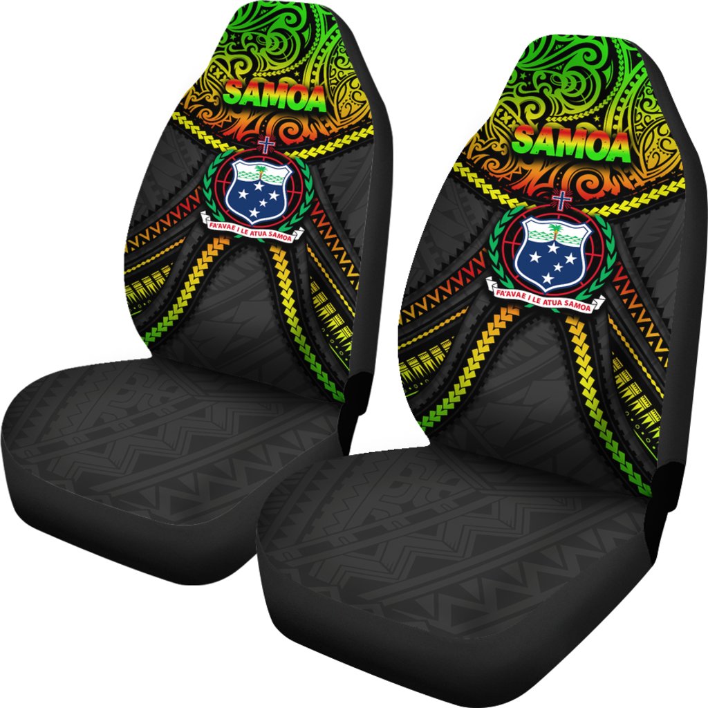 Samoa Car Seat Covers Polynesian Tattoo Seashore