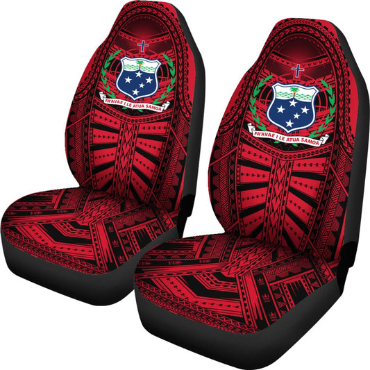 Samoa Car Seat Covers Samoa Coat Of Arms Polynesian Multiple Red