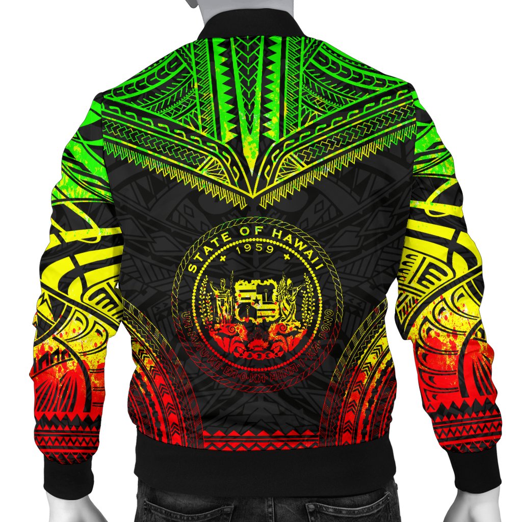 Hawaii Polynesian Chief Men's Bomber Jacket Reggae Version