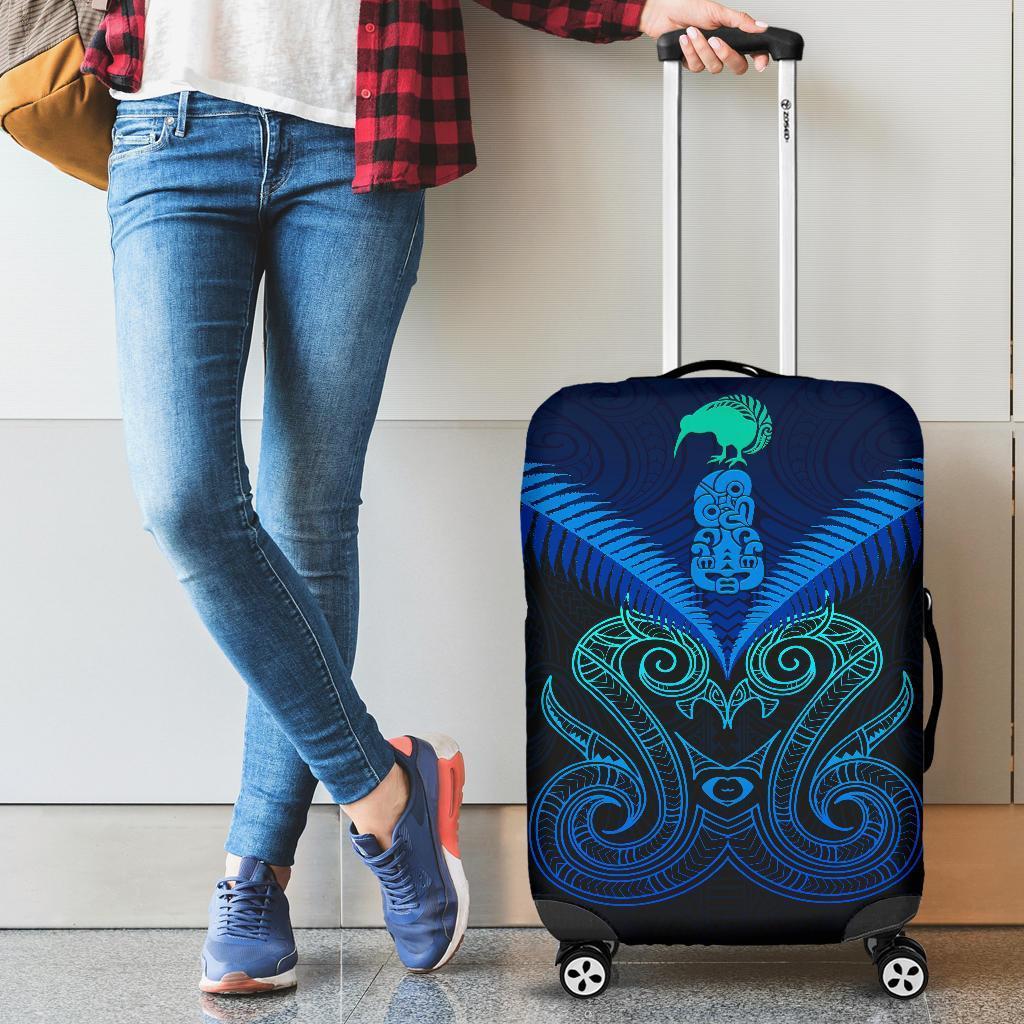 Maori Manaia New Zealand Luggage Covers Blue