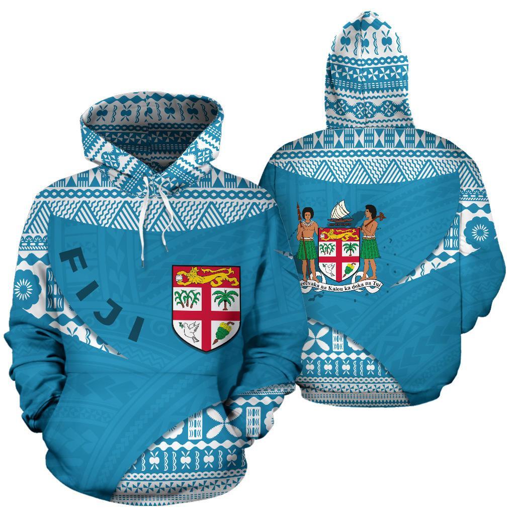 Fiji Tapa Hoodie Fiji Flag Coat Of Arms Endless K5