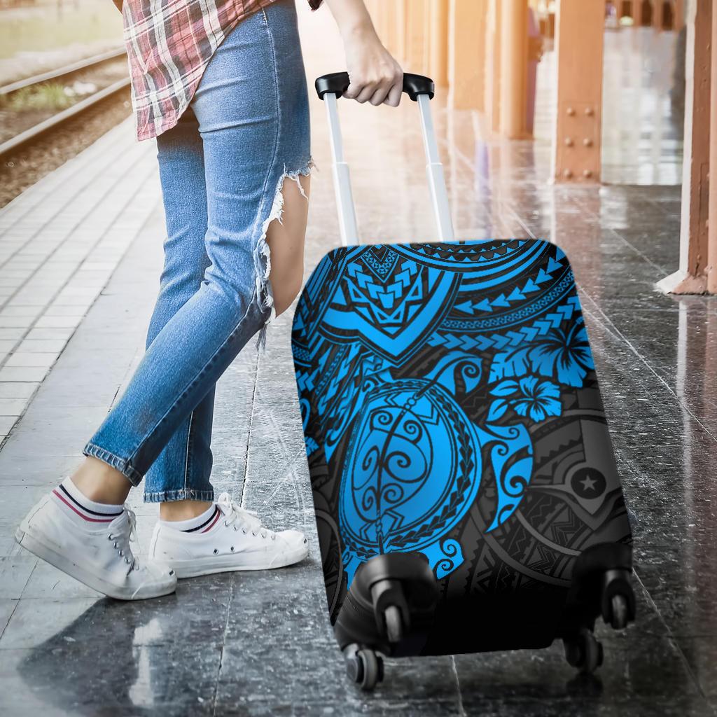Yap Polynesian Luggage Covers Blue Turtle