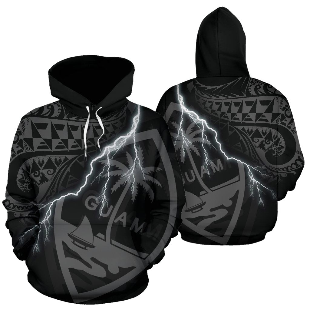 Guam Polynesian Hoodie Lighting Thunder
