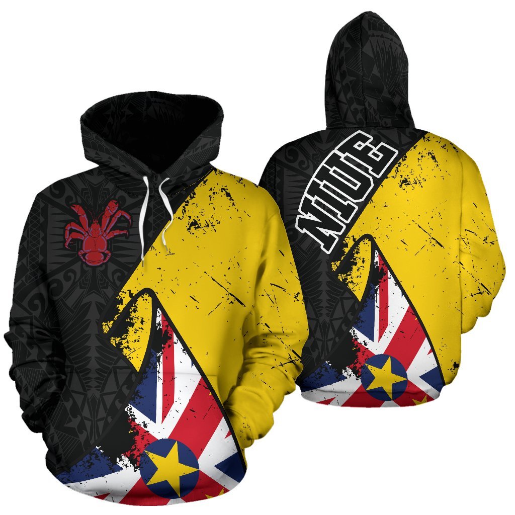 Niue Pullover Hoodie Niue Uga Flag Grunge Special A02