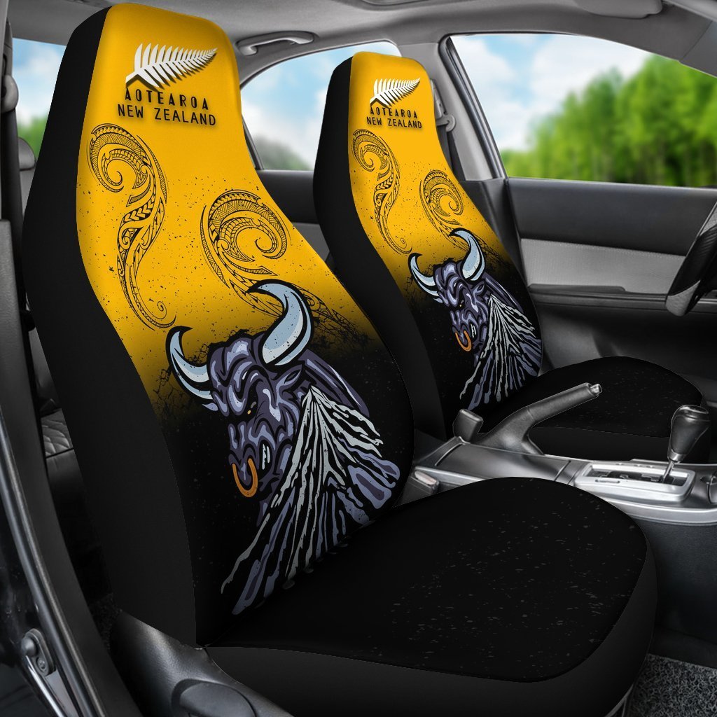 New Zealand Maori Car Seat Covers Taranaki Bull