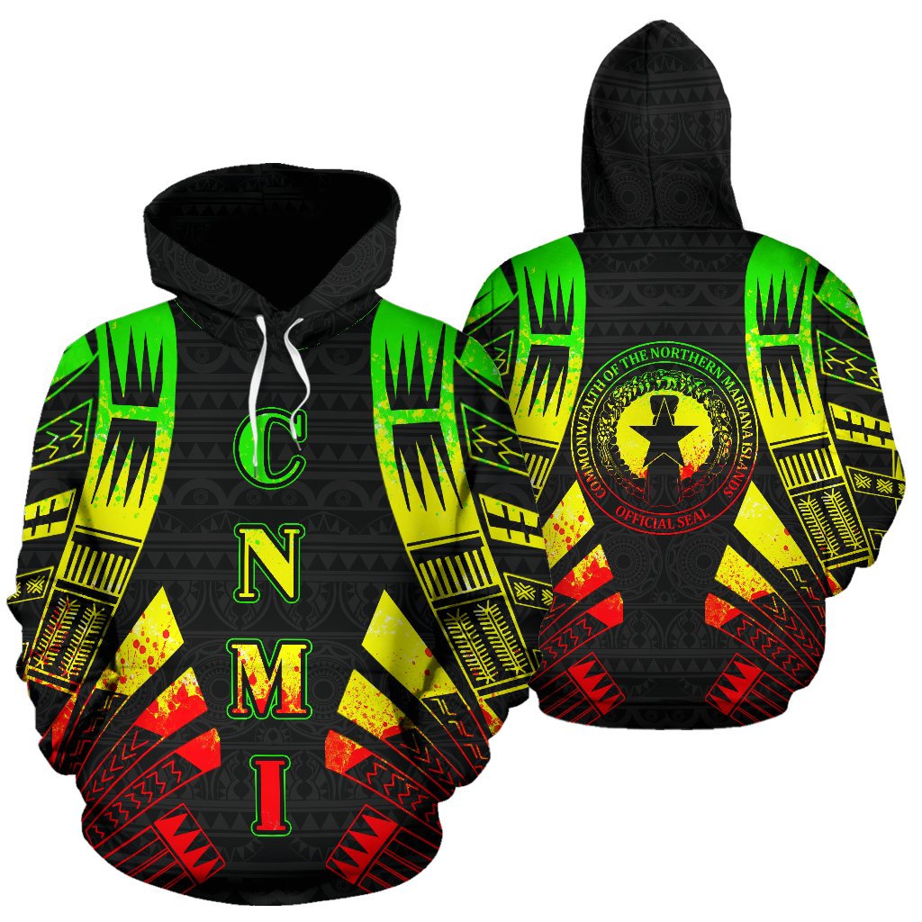 CNMI All Over Hoodie Reggae Color Tattoo Style