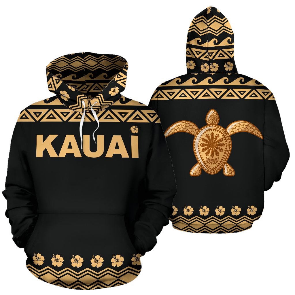 Kauai All Over Hoodie Polynesian Turtle Polynesian Unisex Zip Hoodie