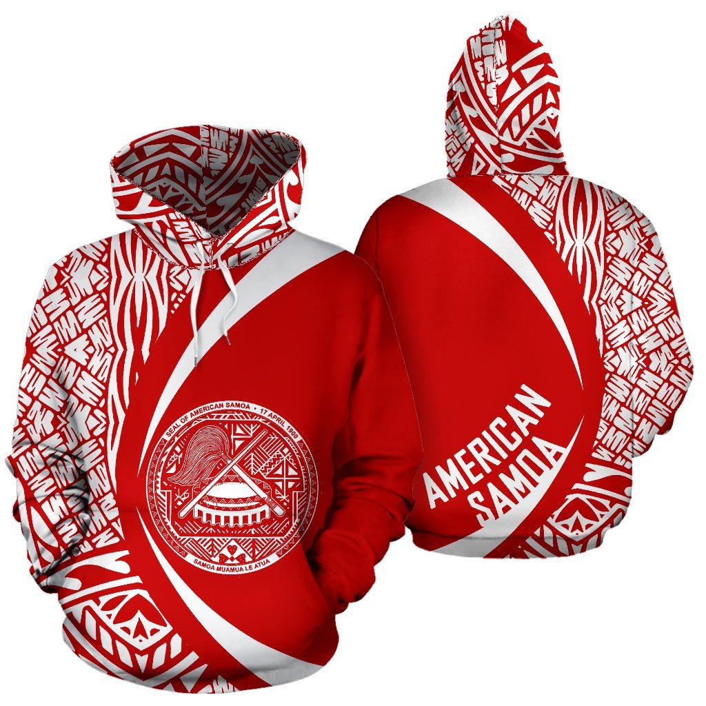 American Samoa Polynesian Hoodie Circle Style 01