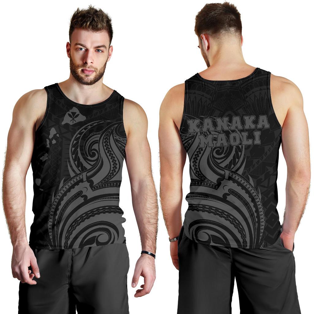 Kanaka Maoli Map Polynesian Tank Top Gray