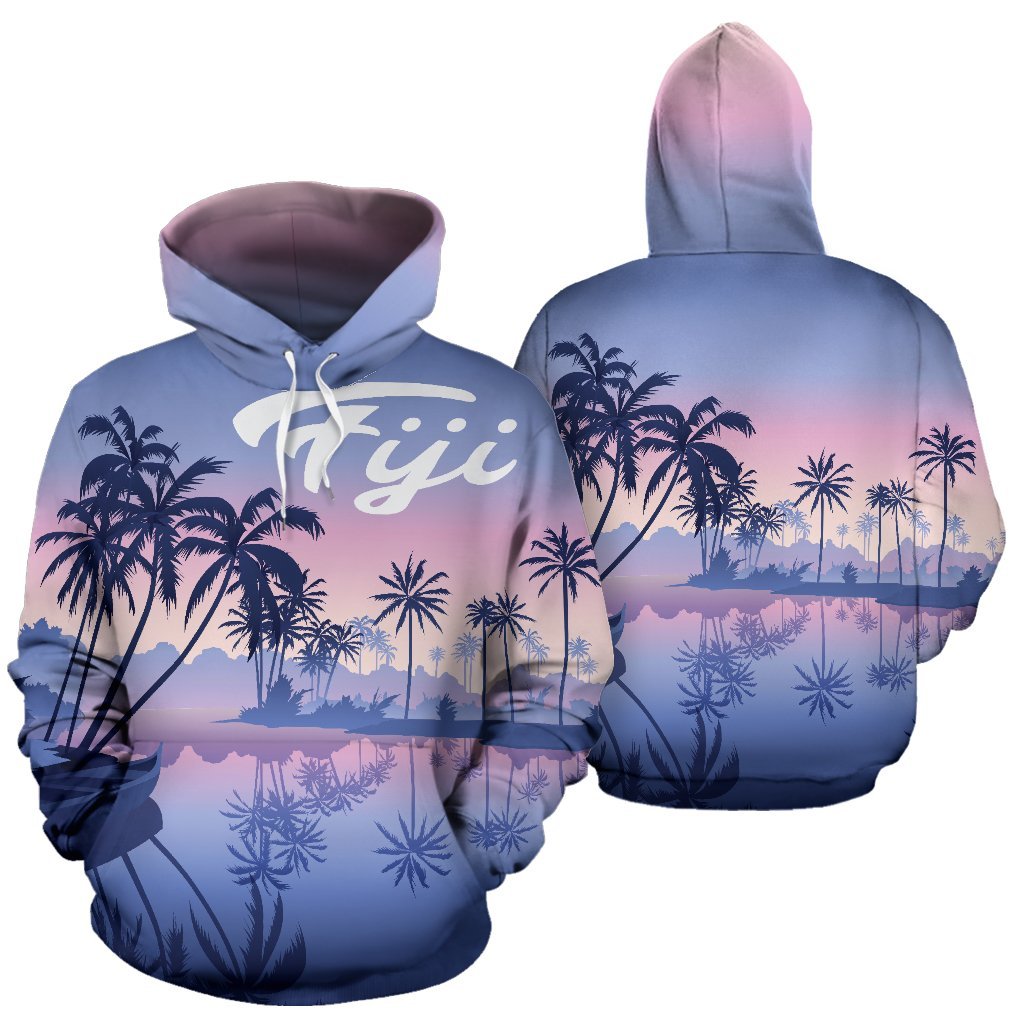 Fiji All Over Hoodie Fiji Island In Sunset A7