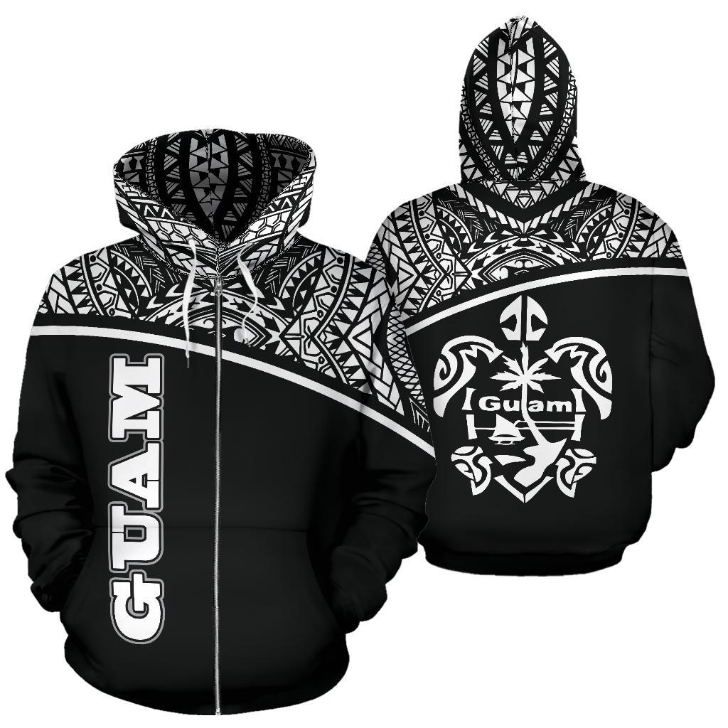 Guam All Over Zip Up Hoodie Micronesia Curve Style