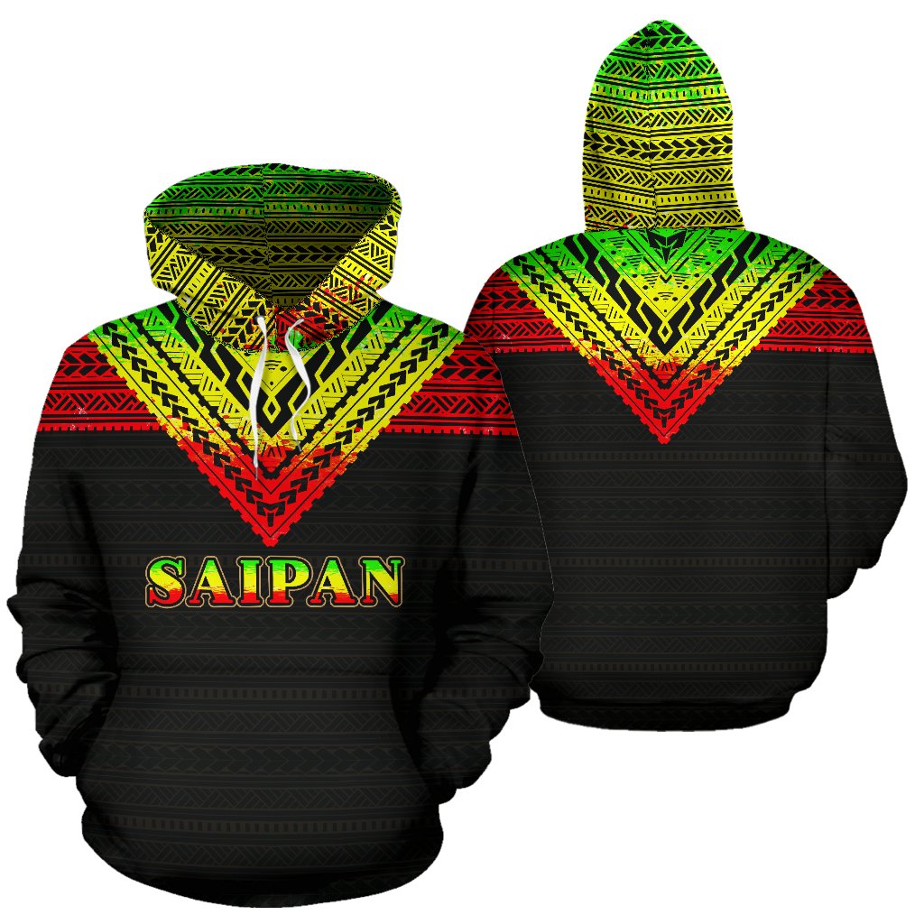 Saipan All Over Hoodie Reggae Color Version