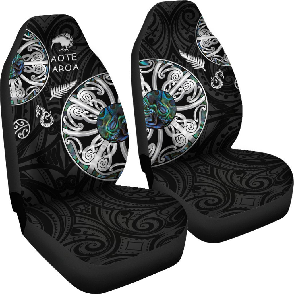 New Zealand Aotearoa Car Seat Covers, Maori Mangopare Paua Shell