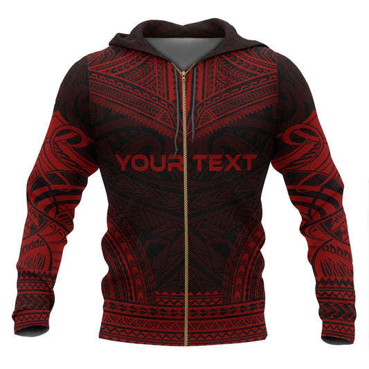 Yap Polynesian Chief Zip-Up Hoodie Red Version