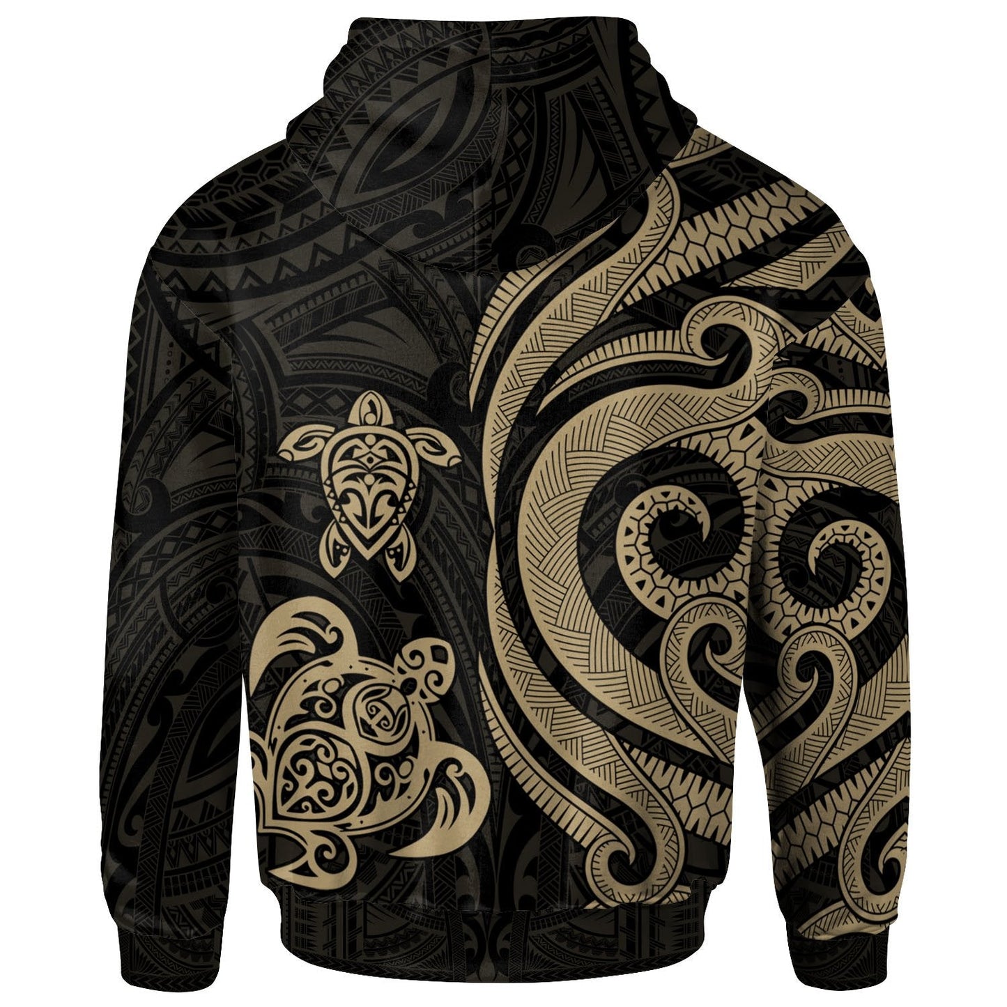 Marshall Islands Hoodie Gold Tentacle Turtle