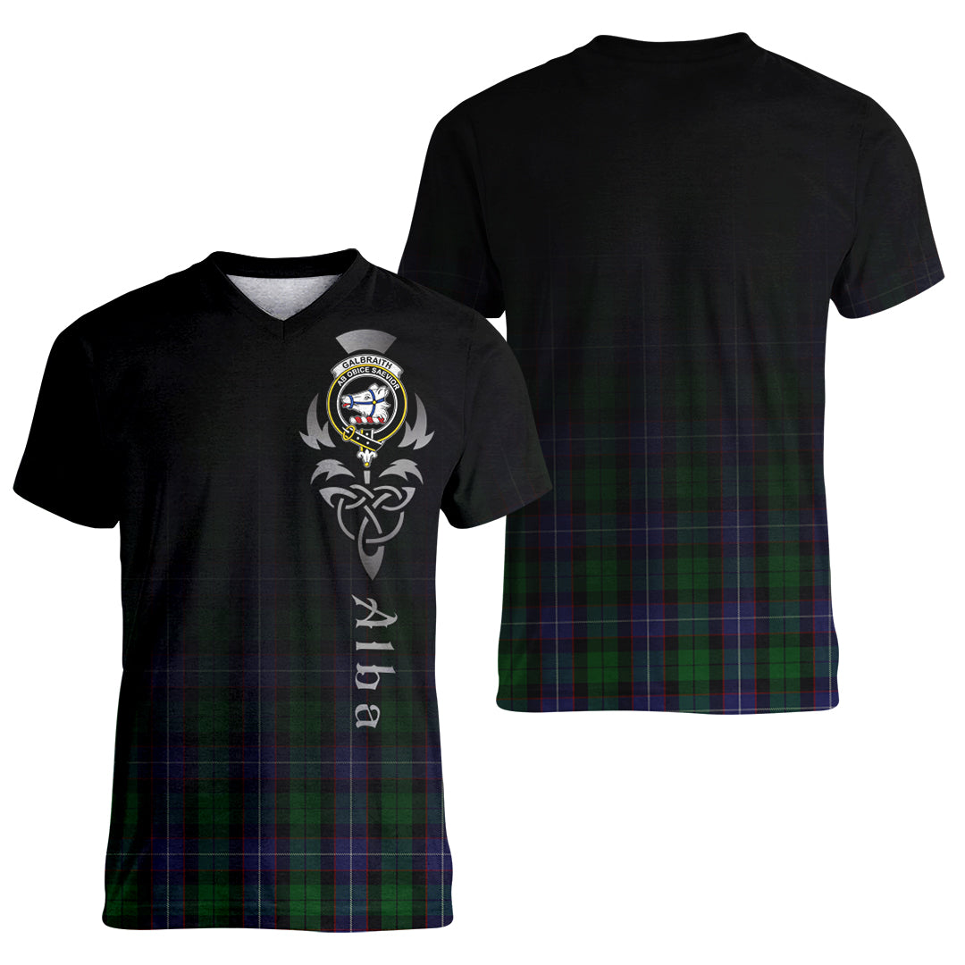 Printivon Galbraith Tartan Crest Alba Celtic T Shirt