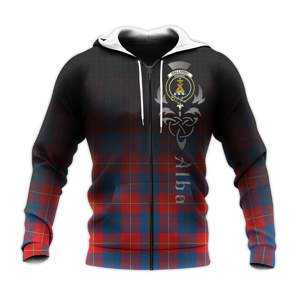 Printivon Galloway Red Tartan Crest Alba Celtic Hoodie