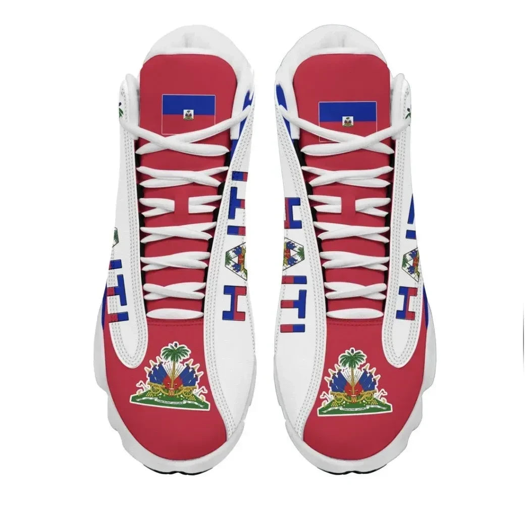Haiti Flag High Top Sneakers Shoes Women's Men's