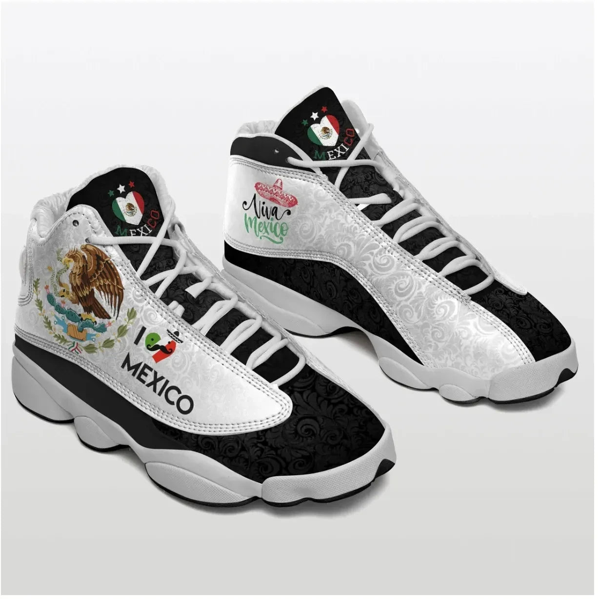 Mexico I Love High Top Sneakers Shoes Women's Men's