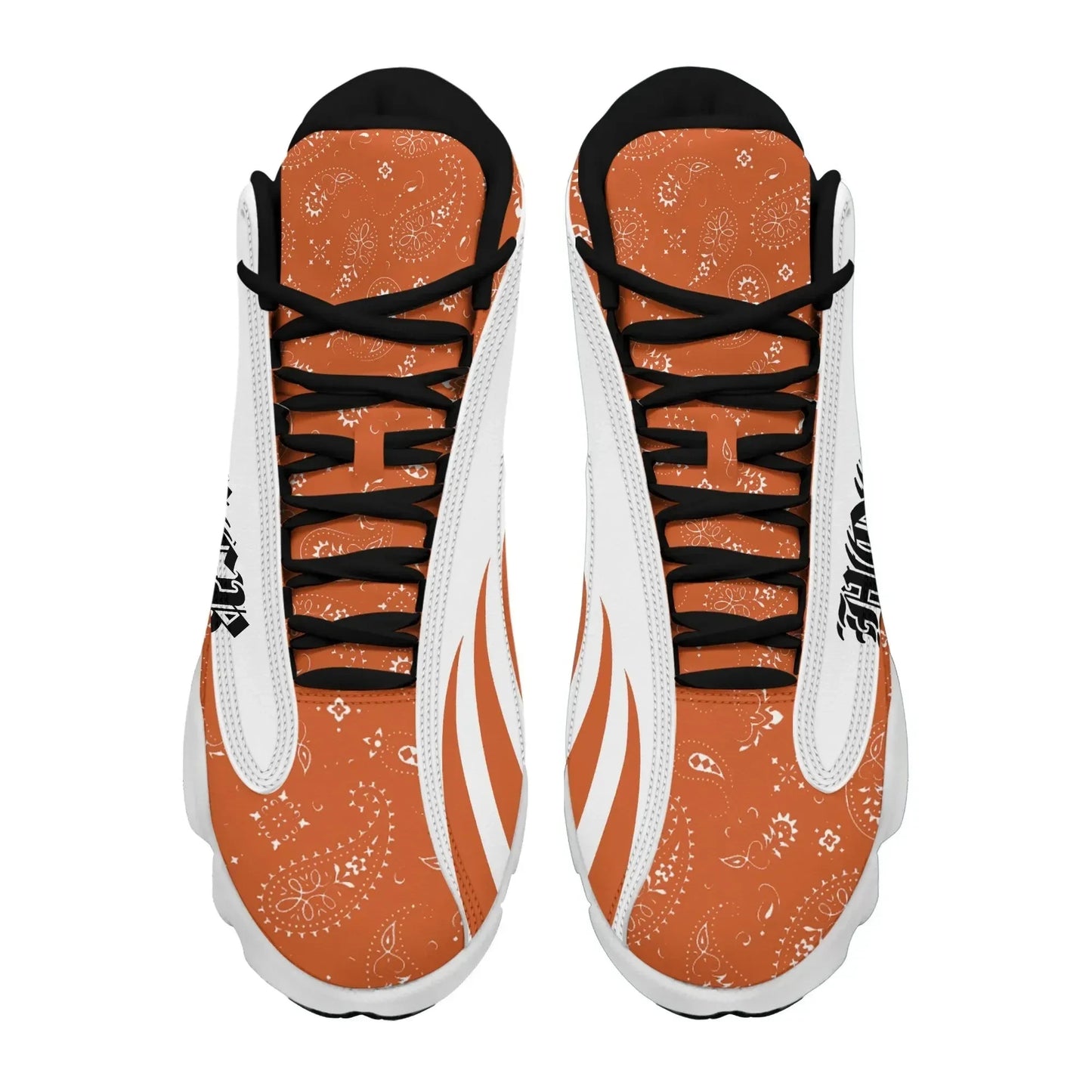 Hoover Gang High Top Sneaker Orange Bandana Pattern
