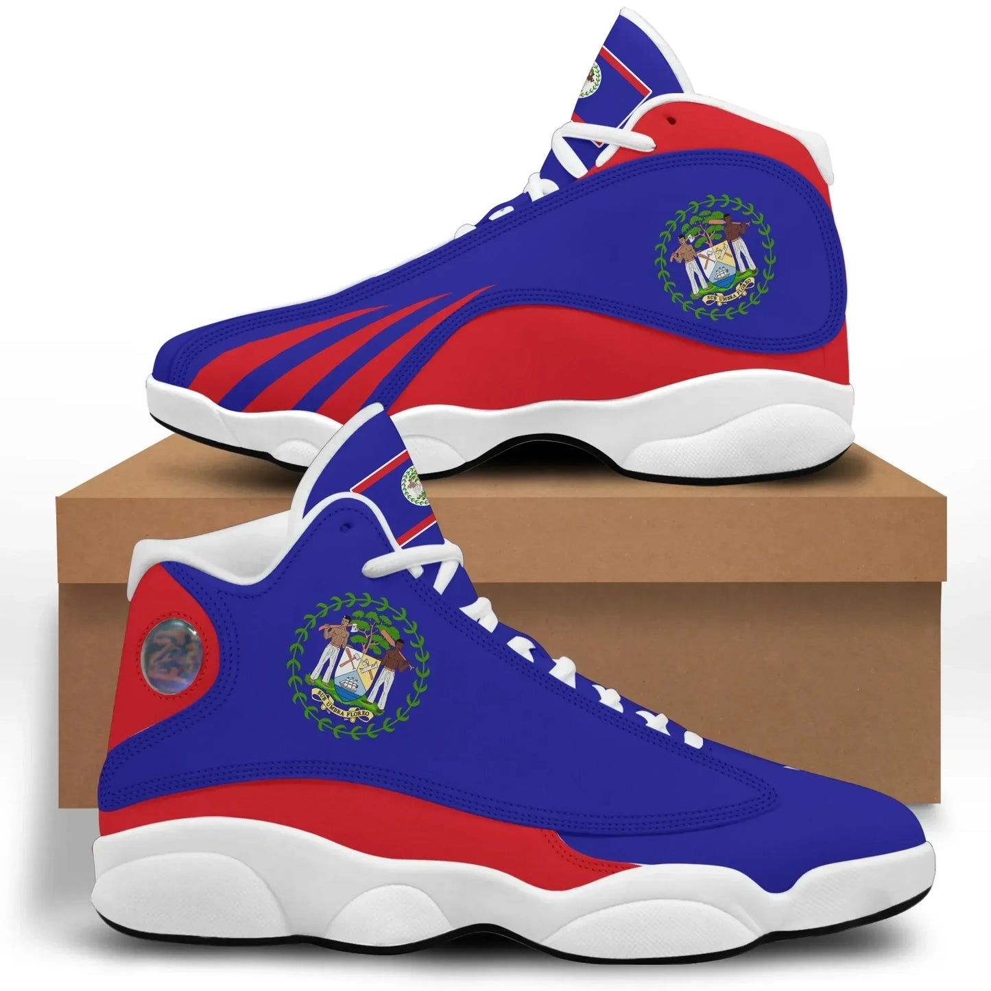 Belize Flag High Top Sneakers Shoes Women's Men's