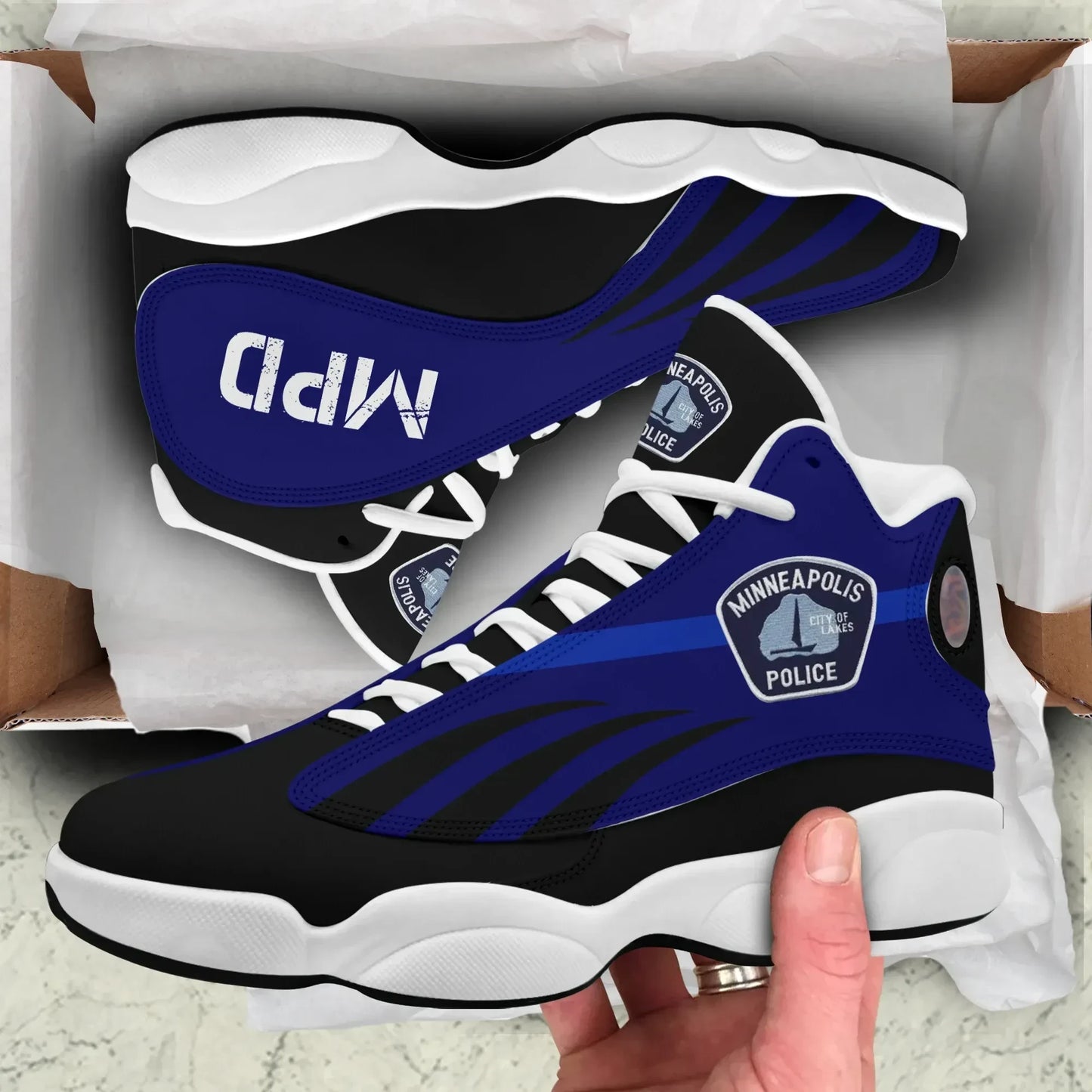 Minneapolis Police Department High Top Sneakers Shoes _Dads