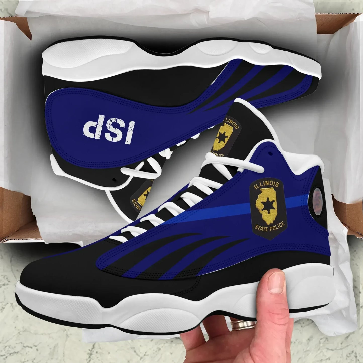 Illinois State Police High Top Sneakers Shoes _Dads