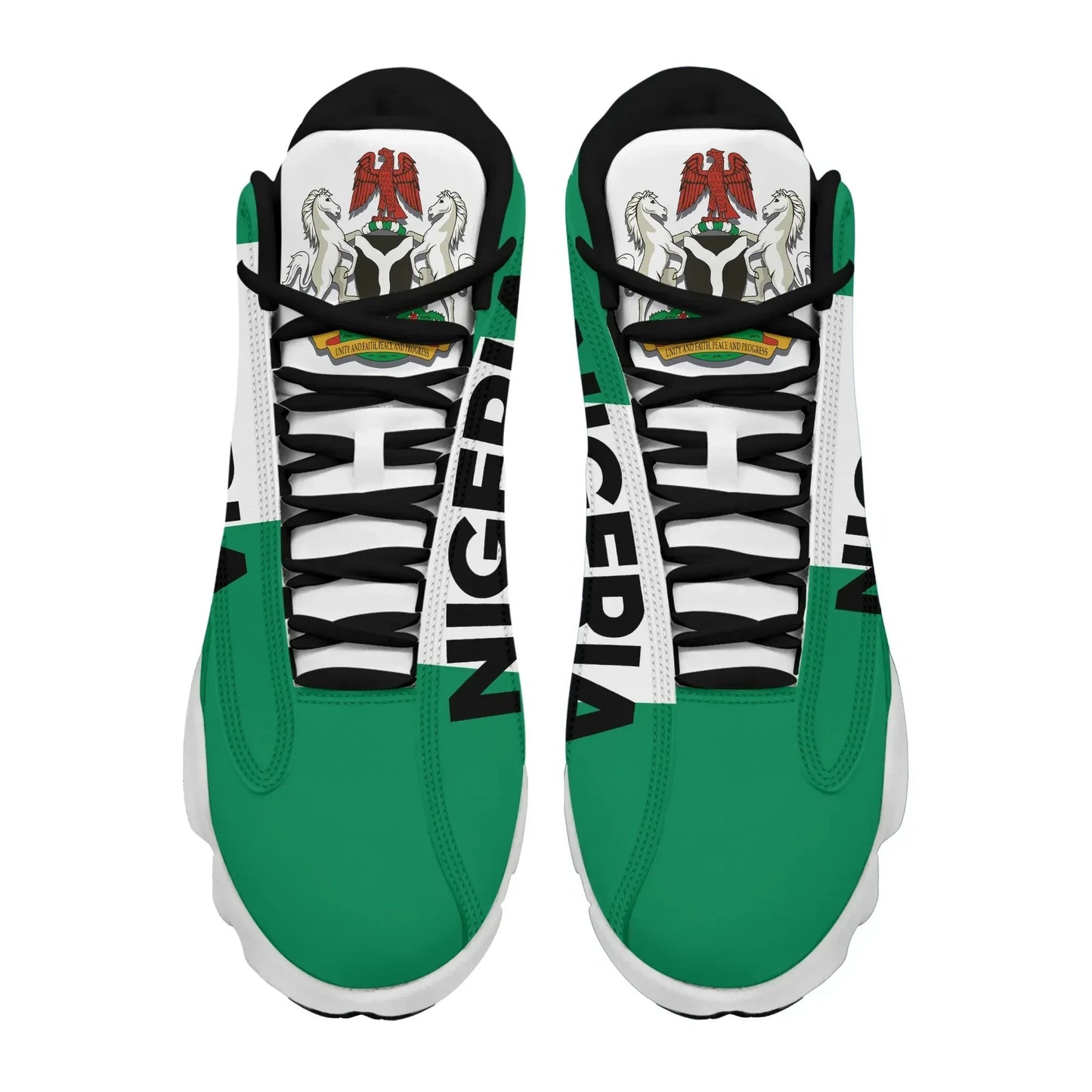 Nigeria High Top Sneakers Shoes Women's Men's Special Flag