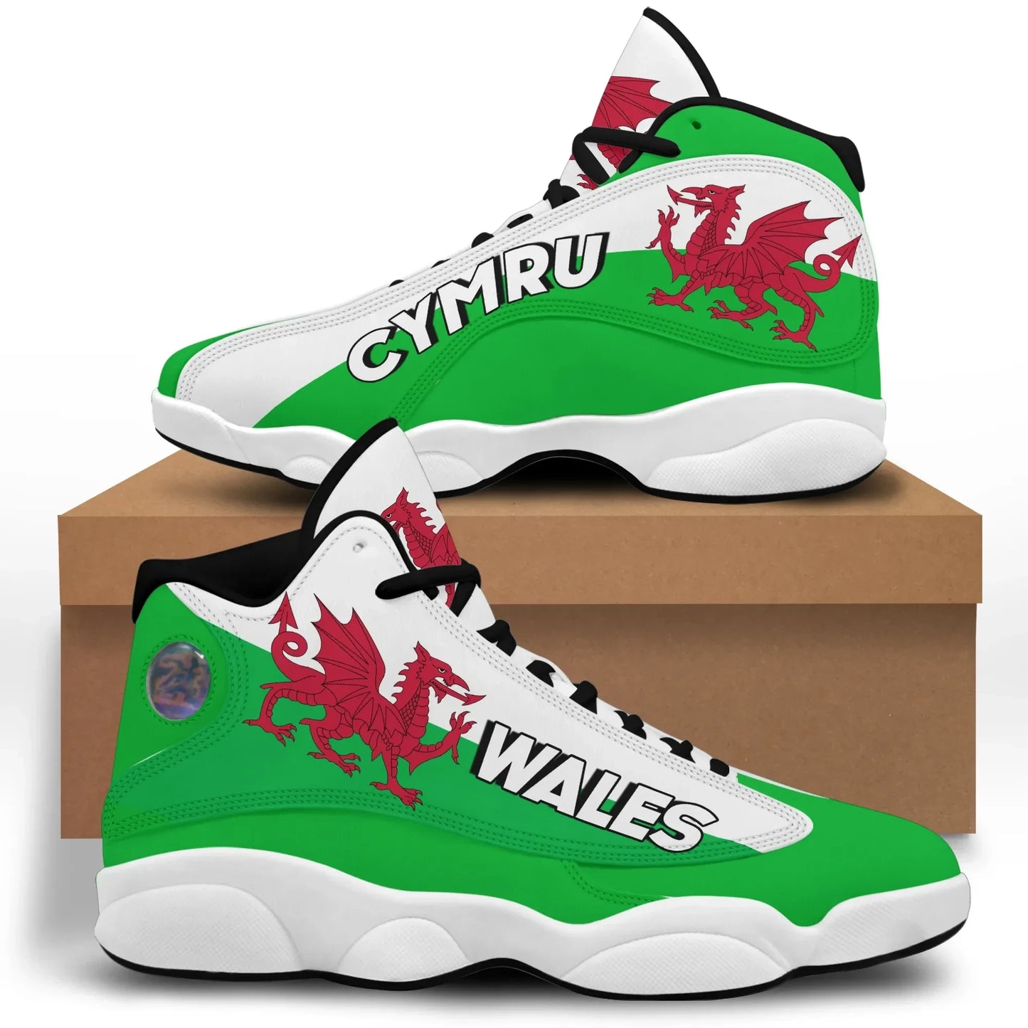 Wales High Top Sneakers Shoes Women's Men's Special Flag