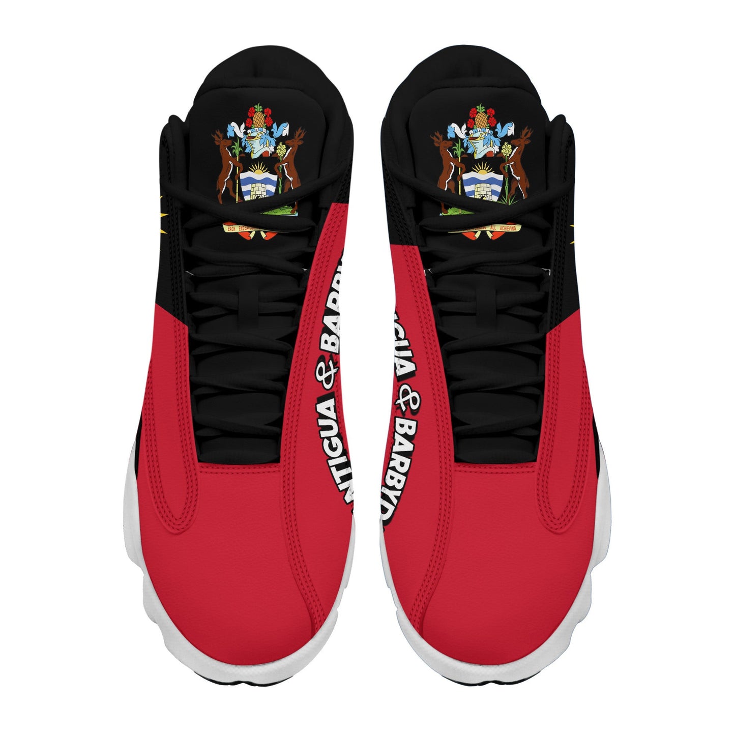 Footwear Antigua and Barbuda High Top Sneaker Shoes Women's Men's Special Flag