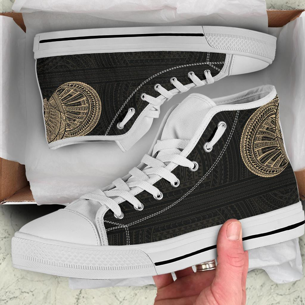 Tribal Polynesian Tattoo High Top Shoe