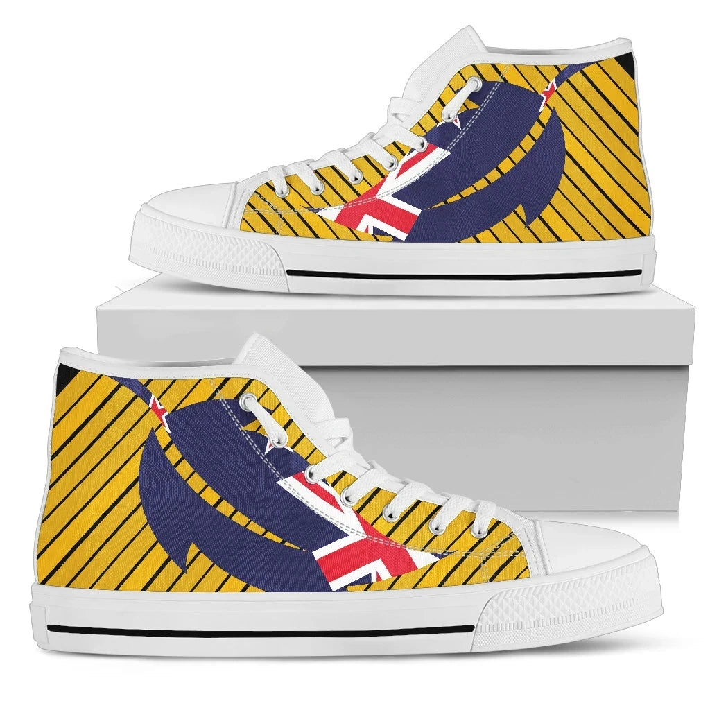 New Zealand Flag High Top Canvas Shoe