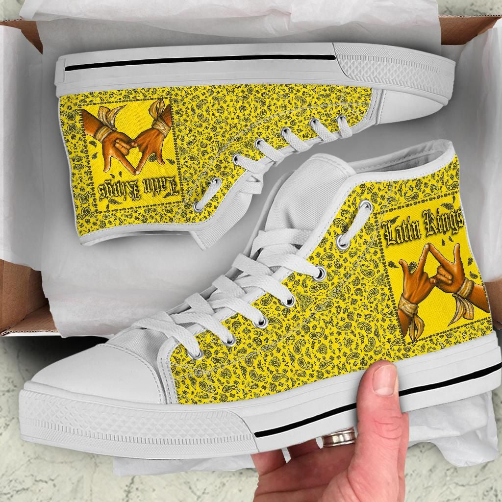 Latin Kings High Top Shoe Yellow Bandana